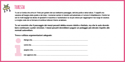 Gioco di ruolo Turista
